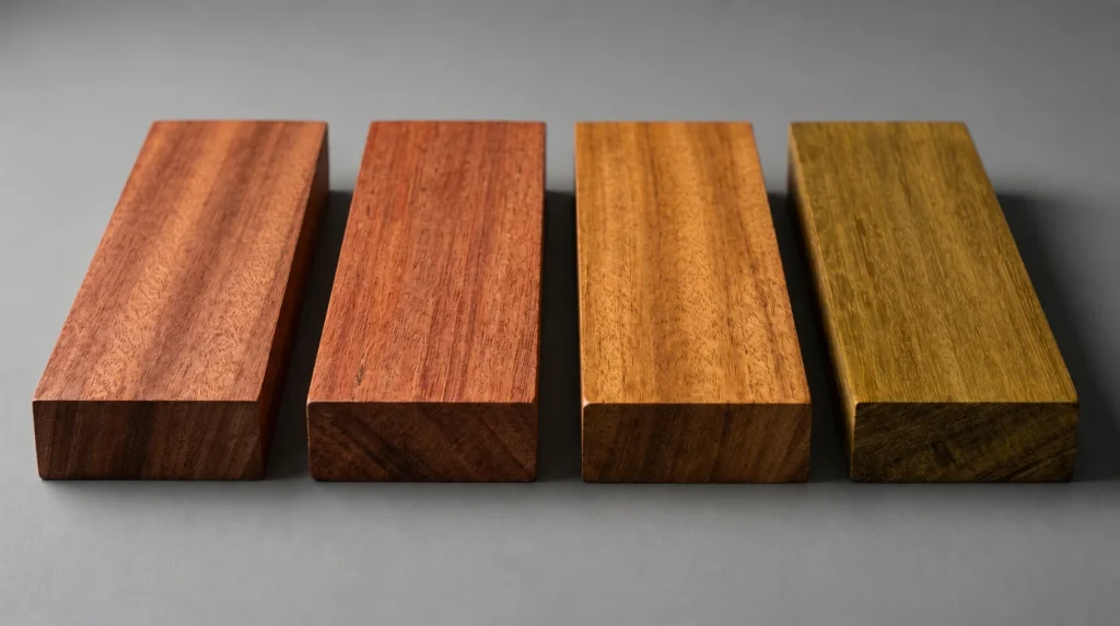 deurhout houtsoorten vergelijking sapelli meranti sipo iroko kleur nerf eigenschappen
