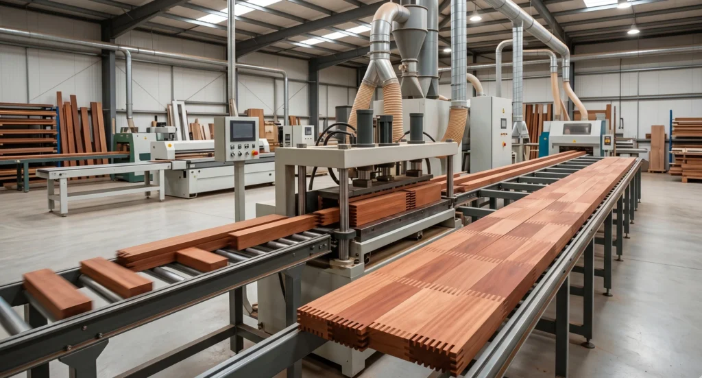 gevingerlast hout productie vingerlasstraat machine hardhout houtplex haaksbergen