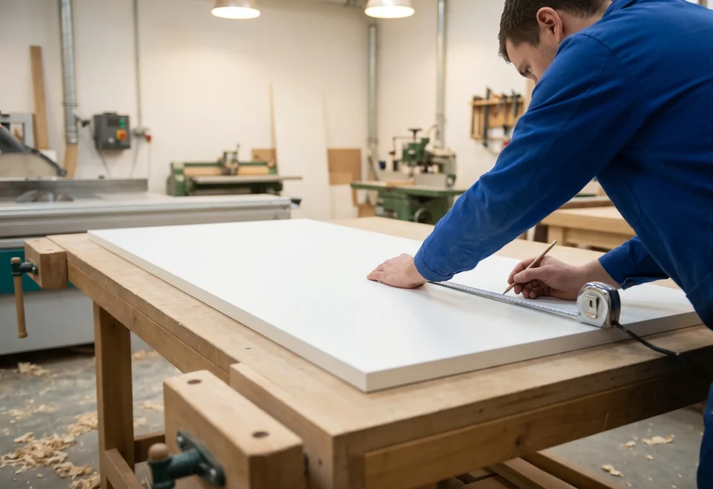 HPX Ultimate deurpaneel verwerking inkorten werkplaats productie deurromp