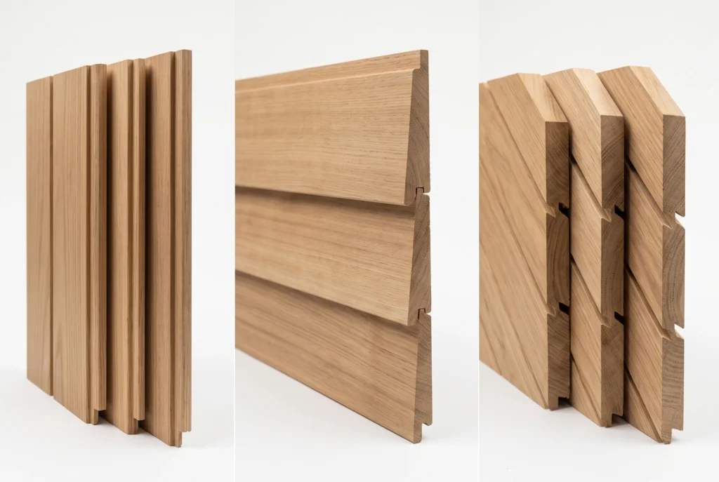 gevelbekleding hout profielen channelsiding rabat rhombus vergelijking profiel keuze