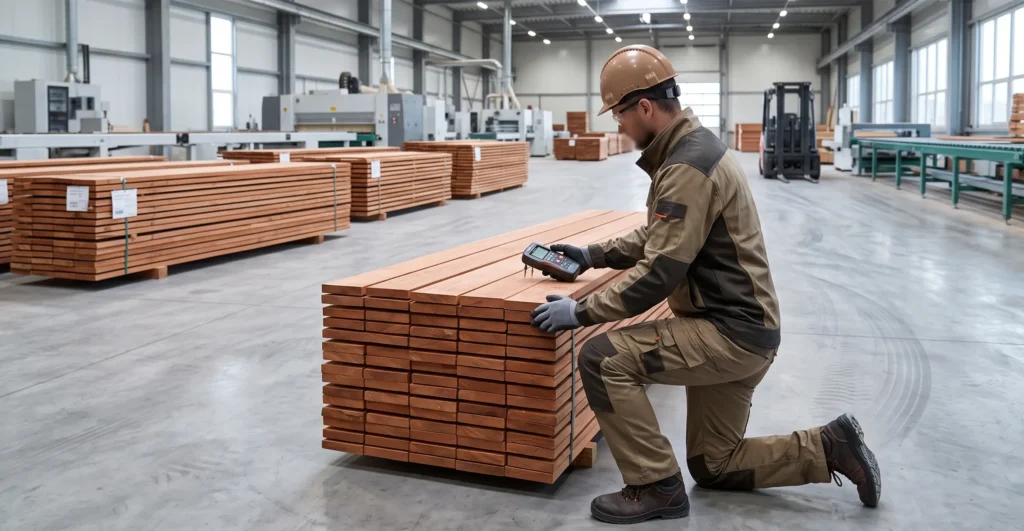 hout vochtgehalte kwaliteitscontrole productie hardhout houtplex haaksbergen